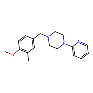 1-[(4-Methoxy-3-methylphenyl)methyl]-4-pyridin-2-ylpiperazine structure