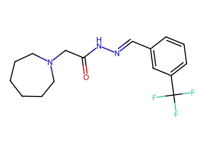 2-(azepan-1-yl)-N-[(E)-[3-(trifluoromethyl)phenyl]methylideneamino]acetamide structure