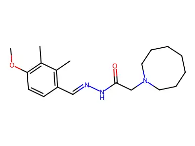 2-(azocan-1-yl)-N-[(E)-(4-methoxy-2,3-dimethylphenyl)methylideneamino]acetamide structure