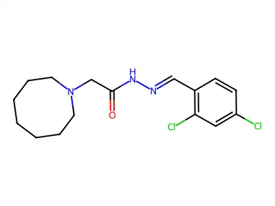 2-(azocan-1-yl)-N-[(2,4-dichlorophenyl)methylideneamino]acetamide structure