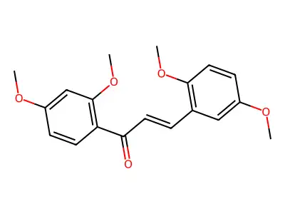 (2E)-1-(2,4-dimethoxyphenyl)-3-(2,5-dimethoxyphenyl)prop-2-en-1-one structure