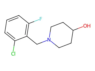 1-(2-Chloro-6-fluorobenzyl)piperidin-4-ol structure