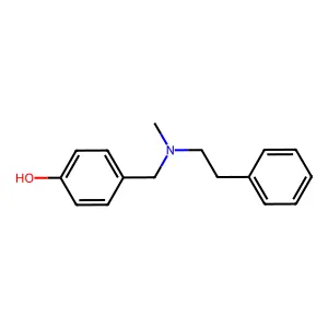 4-{[Methyl(2-phenylethyl)amino]methyl}phenol structure