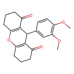 9-(3,4-dimethoxyphenyl)-3,4,5,6,7,9-hexahydro-1H-xanthene-1,8(2H)-dione structure
