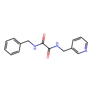 N-benzyl-N'-(pyridin-3-ylmethyl)oxamide structure