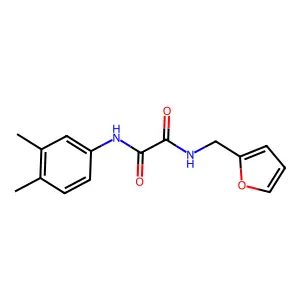 N'-(3,4-dimethylphenyl)-N-(furan-2-ylmethyl)oxamide structure