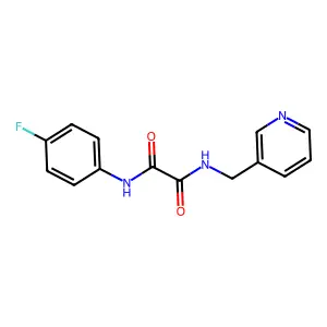 N'-(4-fluorophenyl)-N-(pyridin-3-ylmethyl)oxamide structure