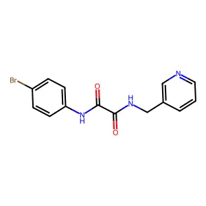N'-(4-bromophenyl)-N-(pyridin-3-ylmethyl)oxamide structure