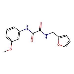 N-(furan-2-ylmethyl)-N'-(3-methoxyphenyl)oxamide structure