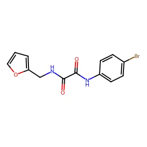 N'-(4-bromophenyl)-N-(furan-2-ylmethyl)oxamide structure