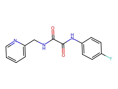 N'-(4-fluorophenyl)-N-(pyridin-2-ylmethyl)oxamide structure