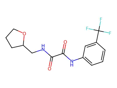 N-(oxolan-2-ylmethyl)-N'-[3-(trifluoromethyl)phenyl]oxamide structure