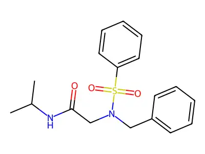 2-[benzenesulfonyl(benzyl)amino]-N-propan-2-ylacetamide structure