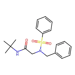 2-[benzenesulfonyl(benzyl)amino]-N-tert-butylacetamide structure