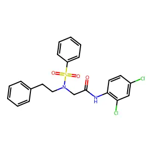 2-[benzenesulfonyl(2-phenylethyl)amino]-N-(2,4-dichlorophenyl)acetamide structure