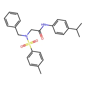 2-(N-Benzyl4-methylbenzenesulfonamido)-N-[4-(propan-2-YL)phenyl]acetamide structure