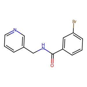 3-bromo-N-(pyridin-3-ylmethyl)benzamide structure