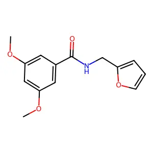 N-(furan-2-ylmethyl)-3,5-dimethoxybenzamide structure