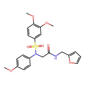 2-(N-(3,4-dimethoxyphenyl)sulfonyl-4-methoxyanilino)-N-(furan-2-ylmethyl)acetamide structure