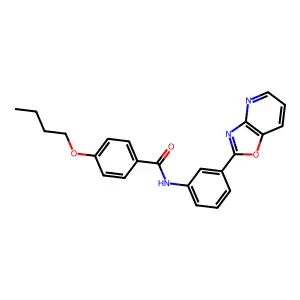 4-butoxy-N-[3-([1,3]oxazolo[4,5-b]pyridin-2-yl)phenyl]benzamide structure
