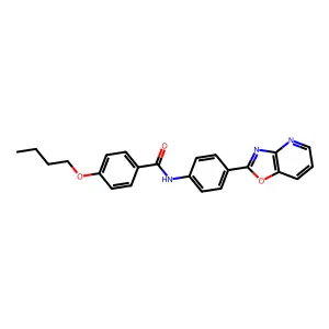4-butoxy-N-[4-([1,3]oxazolo[4,5-b]pyridin-2-yl)phenyl]benzamide structure