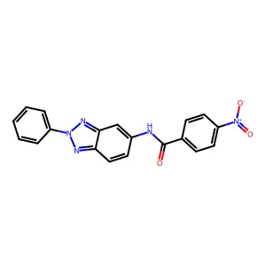 4-nitro-N-(2-phenyl-2H-benzotriazol-5-yl)benzamide structure