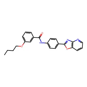3-butoxy-N-[4-([1,3]oxazolo[4,5-b]pyridin-2-yl)phenyl]benzamide structure