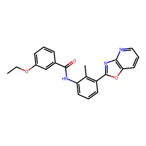 3-ethoxy-N-(2-methyl-3-[1,3]oxazolo[4,5-b]pyridin-2-ylphenyl)benzamide structure