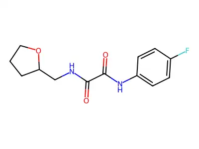 N-(4-fluorophenyl)-N'-(tetrahydrofuran-2-ylmethyl)ethanediamide structure