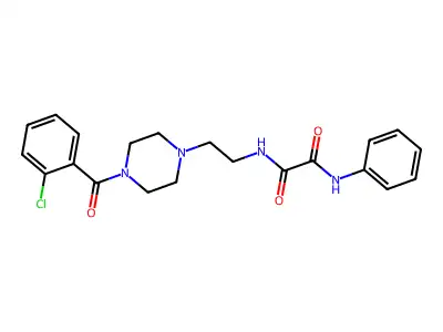 N-[2-[4-(2-chlorobenzoyl)piperazin-1-yl]ethyl]-N'-phenyloxamide structure