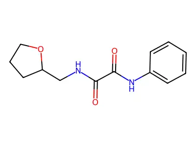 N-(oxolan-2-ylmethyl)-N'-phenyloxamide structure