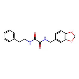 N-(1,3-benzodioxol-5-ylmethyl)-N'-(2-phenylethyl)ethanediamide structure