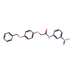 2-(4-(Benzyloxy)phenoxy)-N-(3-nitrophenyl)acetamide structure