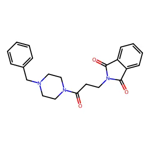 2-[3-(4-Benzylpiperazin-1-yl)-3-oxopropyl]isoindole-1,3-dione structure