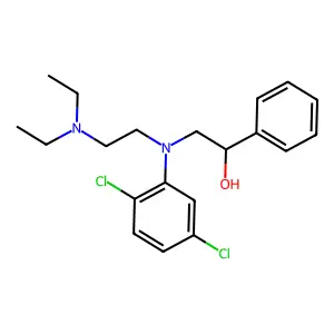 N-(2-diethylaminoethyl)-N-(2-hydroxy-2-phenylethyl)-2,5-dichloroaniline structure