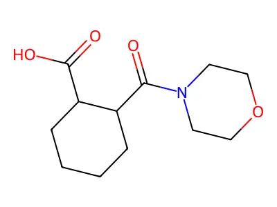 2-(Morpholine-4-carbonyl)cyclohexane-1-carboxylic acid structure