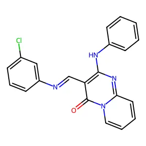 2-Anilino-3-(((3-chlorophenyl)imino)methyl)-4H-pyrido(1,2-A)pyrimidin-4-one structure