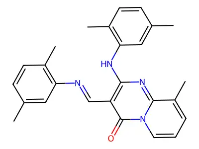 2-(2,5-DIMETHYLANILINO)-3-{(E)-[(2,5-DIMETHYLPHENYL)IMINO]METHYL}-9-METHYL-4H-PYRIDO[1,2-A]PYRIMIDIN-4-ONE structure
