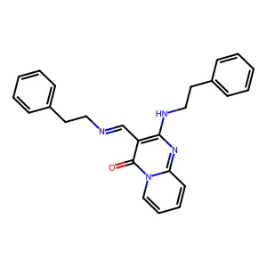 2-Phenethylamino-3-(phenethylimino-methyl)-pyrido[1,2-a]pyrimidin-4-one structure