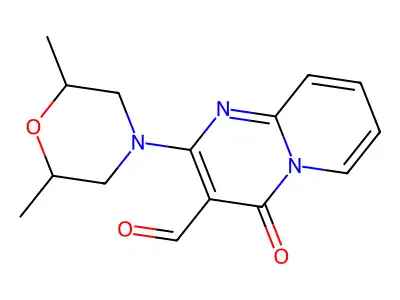 2-(2,6-dimethylmorpholin-4-yl)-4-oxo-4H-pyrido[1,2-a]pyrimidine-3-carbaldehyde structure