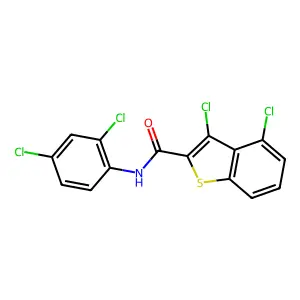3,4-dichloro-N-(2,4-dichlorophenyl)-1-benzothiophene-2-carboxamide structure