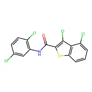 3,4-dichloro-N-(2,5-dichlorophenyl)-1-benzothiophene-2-carboxamide structure