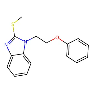 2-Methylsulfanyl-1-(2-phenoxyethyl)benzimidazole structure