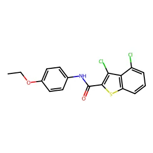 3,4-dichloro-N-(4-ethoxyphenyl)-1-benzothiophene-2-carboxamide structure