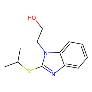 2-(2-Propan-2-ylsulfanylbenzimidazol-1-yl)ethanol structure