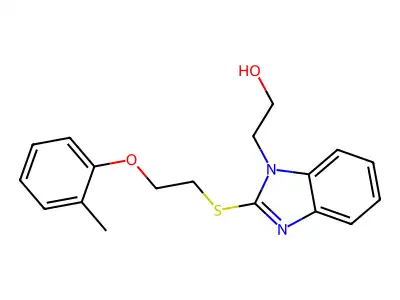 2-[2-[2-(2-Methylphenoxy)ethylsulfanyl]benzimidazol-1-yl]ethanol structure