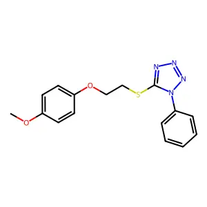 5-[2-(4-Methoxyphenoxy)ethylsulfanyl]-1-phenyltetrazole structure