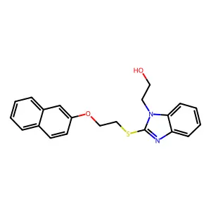 2-[2-(2-Naphthalen-2-yloxyethylsulfanyl)benzimidazol-1-yl]ethanol structure