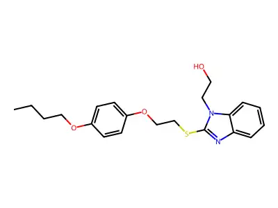 2-[2-[2-(4-Butoxyphenoxy)ethylsulfanyl]benzimidazol-1-yl]ethanol structure
