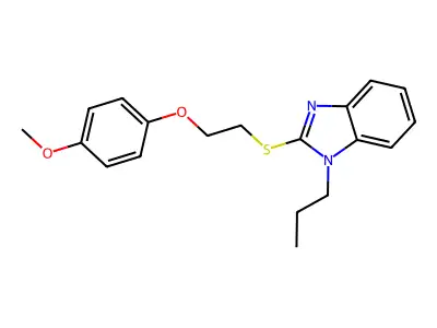 2-[2-(4-Methoxyphenoxy)ethylsulfanyl]-1-propylbenzimidazole structure